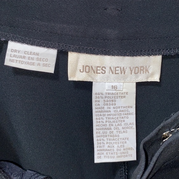 JONES NEW YORK WIDE LEG TRIACETATE/POLYESTER DRESS PANTS SZ 16 - Picture 9 of 9